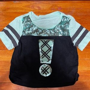 Girls Justice Graphic tee shirt / sparkles size L